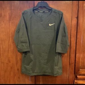 Nike Baseball 897383 Gray 3/4 Sleeve Pullover Wind Windshirt Hot Jacket Mens S